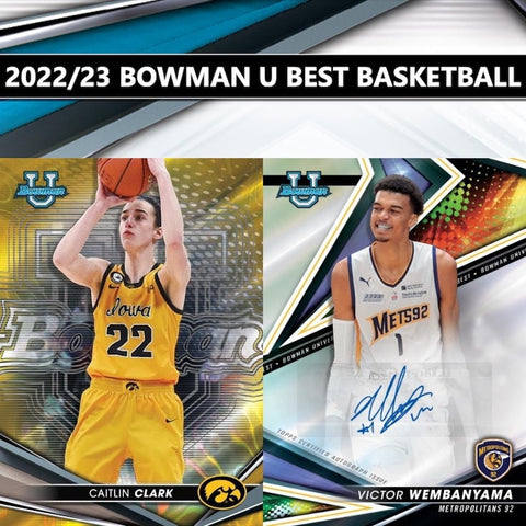 CLARK/WEMBY CHASE! 2022-23 Bowman University Best Basketball 2-Box BREAK #1 *RANDOM FIRST LETTER/FIRST NAME*