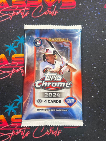 *BOGO! BUY ONE GET ONE!* *17x UPDATE DELIGHT TEAM GIVEAWAY* 2024 Topps Chrome Baseball Update Hobby 1-Pack *RT* #7